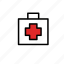 aid, emergency, first, help, kit, lineicons, medical 