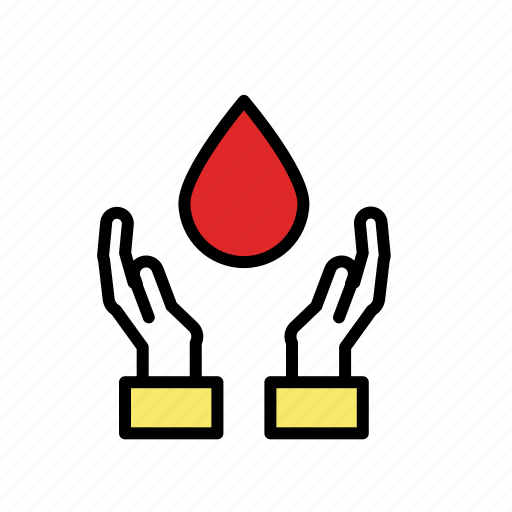 Blood, care, donate, donor, emergency, hand, lineicons icon - Download on Iconfinder