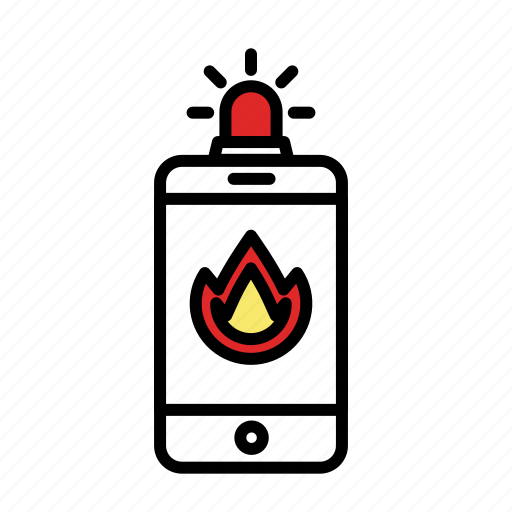 Alert, danger, emergency, fire, help, lineicons, phone icon - Download on Iconfinder