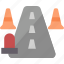 road, emergency, cone, traffic, warning 