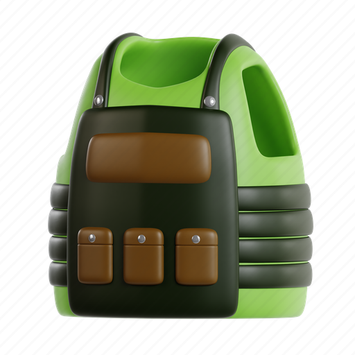 Bulletproof, vest, armor, military, army, uniform, body 3D illustration - Download on Iconfinder