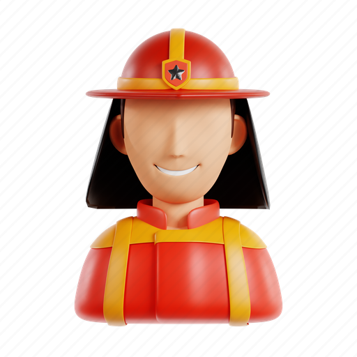 Firefighter, fireman, fire, emergency, rescue, safety, equipment 3D illustration - Download on Iconfinder