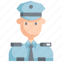 avatar, man, police, policeman, profile, user