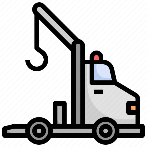 Toe, truck, breakdown, transportation, construction, and, tools icon - Download on Iconfinder