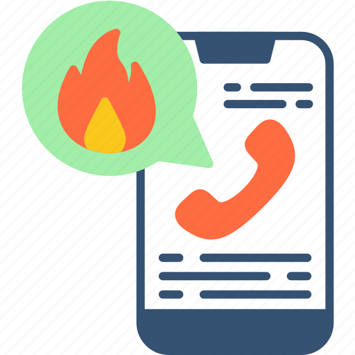 Emergency, call, fire, phone, receiver, communications icon - Download on Iconfinder