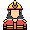 firefighter, fireman, job, rescue, work, emergency, danger