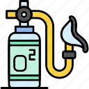 oxygen, mask, inhaler, medical, o2, regulator, tank