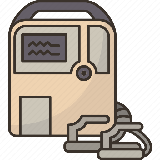 Defibrillator, heart, shock, rescue, emergency icon - Download on Iconfinder