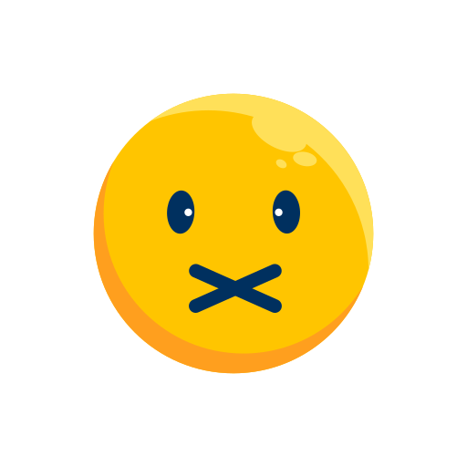 Emoji, emoticon, emotion, face, silent, smiley icon - Free download