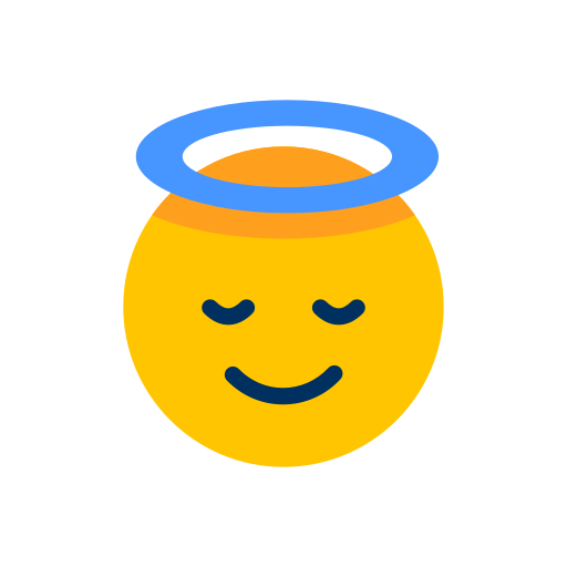 Angel face, emoji, emoticon, emotion, face, smiley icon - Free download