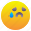 drop, sad, cry, emoticon, emoji, unhappy 