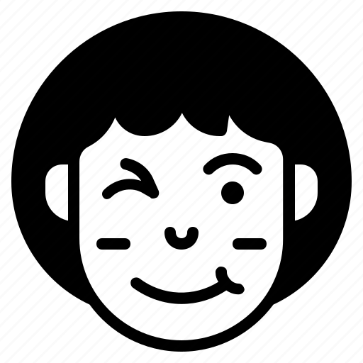 Wink, emoji, emoticons, feelings, emotion, blink, smileys icon - Download on Iconfinder