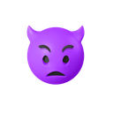 angry, face, with, horns