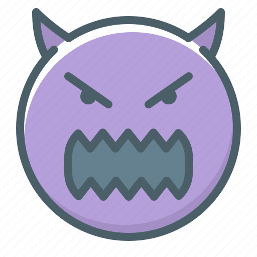 Angry, evil, hatred, emoji, devil, demon icon - Download on Iconfinder