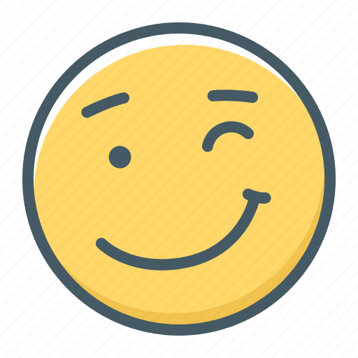 Emoji, positive, smiley, smile, wink icon - Download on Iconfinder