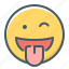 tongue, joke, emoji, funny 