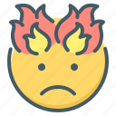 emoji, burnout, fire