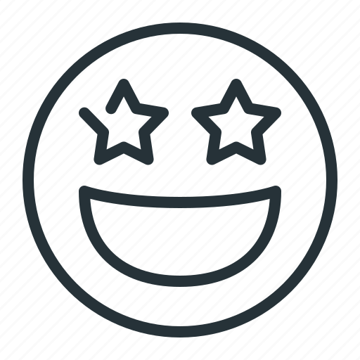 Emoji, excited, stars, smile icon - Download on Iconfinder