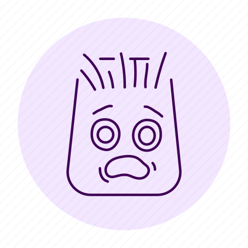 Purple, rectangular, scared, fear icon - Download on Iconfinder