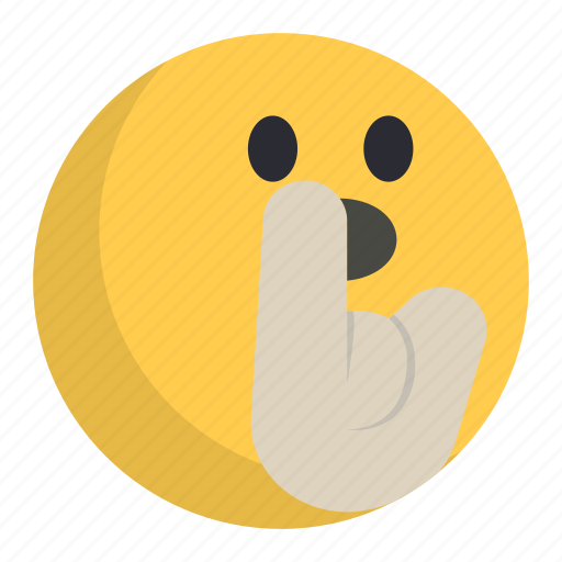 Shush, silence, quite, face, emoji icon - Download on Iconfinder