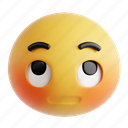 looking, emoji, emoticon, expression, face, emotion, character, sticker 