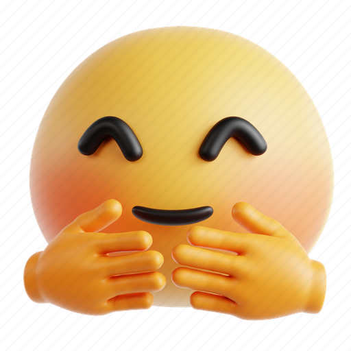 Hug, emoji, emoticon, expression, face, emotion, character 3D illustration - Download on Iconfinder