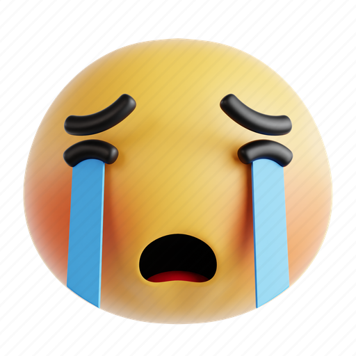 Screaming, crying, emoji, emoticon, expression, face, emotion 3D illustration - Download on Iconfinder