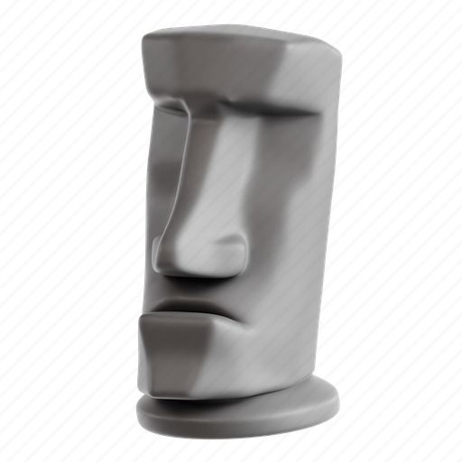 Stone, face, emoji, emoticon, expression, emotion, character 3D illustration - Download on Iconfinder