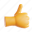 thumbs, emoji, emoticon, expression, face, emotion, character, sticker 
