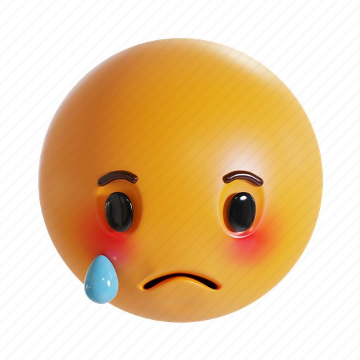 Sad, emoji, avatar, emoticon, smiley, emotion, feeling 3D illustration - Download on Iconfinder