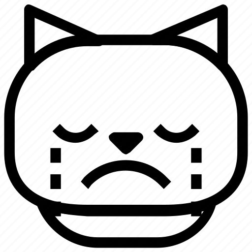 Cat, cry, emoticon icon - Download on Iconfinder