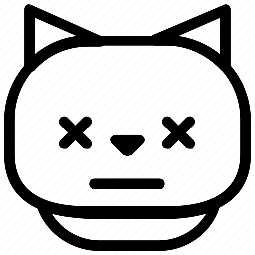 Cat, dead, emoticon icon - Download on Iconfinder