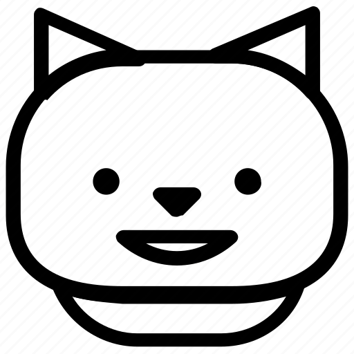 Cat, emoticon, smile icon