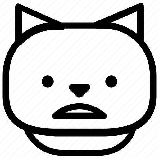 Cat, emoticon, sad icon - Download on Iconfinder