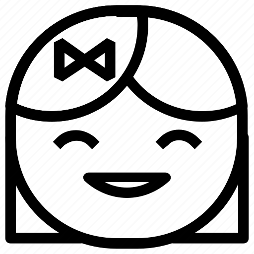 Emoticon, girl, happy icon - Download on Iconfinder