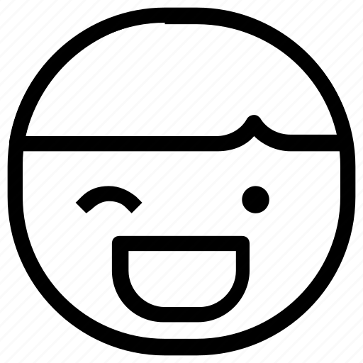 Boy, emoticon, wink icon - Download on Iconfinder