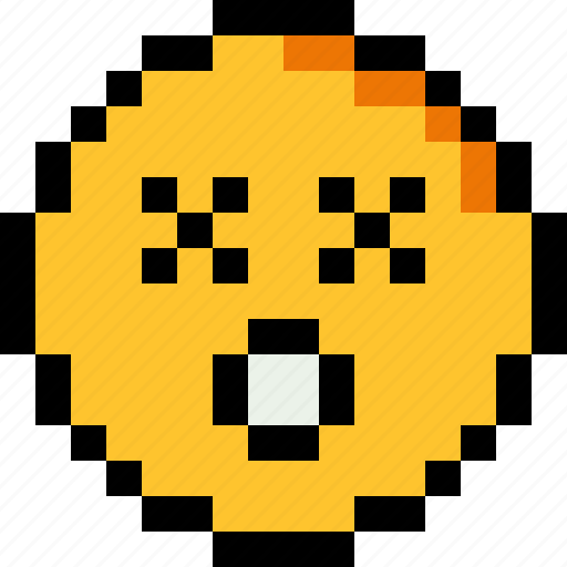 Dizzy, pixel art, 8 bit, character, emotion, emoticon, emoji icon - Download on Iconfinder