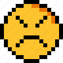 angry, pixel art, 8 bit, character, emotion, emoticon, emoji
