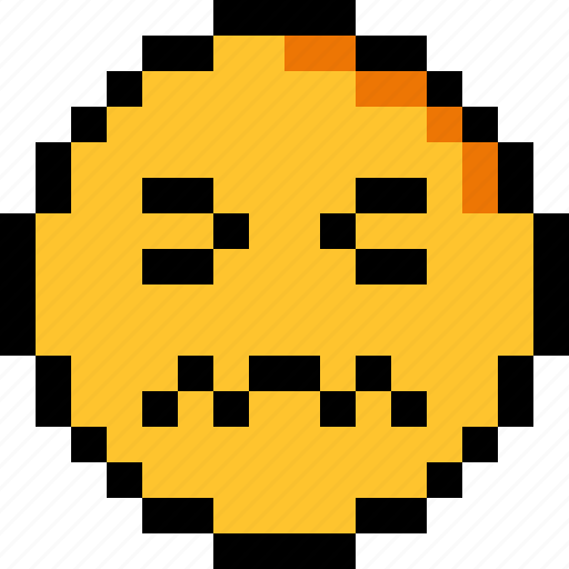 Scared, pixel art, 8 bit, character, emotion, emoticon, emoji icon - Download on Iconfinder