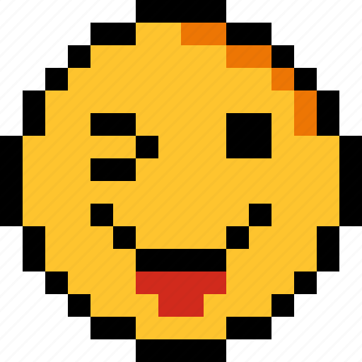 Funny, pixel art, 8 bit, character, emotion, emoticon, emoji icon - Download on Iconfinder