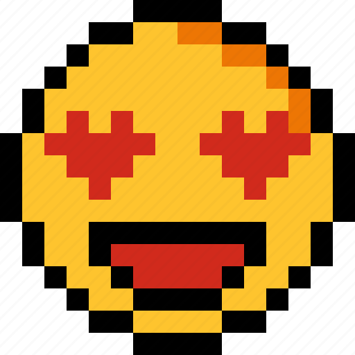 Love, pixel art, 8 bit, character, emotion, emoticon, emoji icon - Download on Iconfinder
