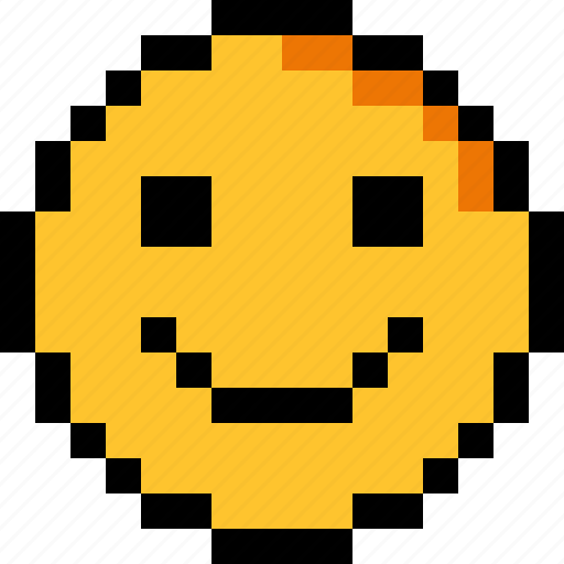 Smile, pixel art, 8 bit, character, emotion, emoticon, emoji icon - Download on Iconfinder