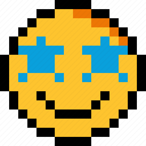 Super star, pixel art, 8 bit, character, emotion, emoticon, emoji icon - Download on Iconfinder