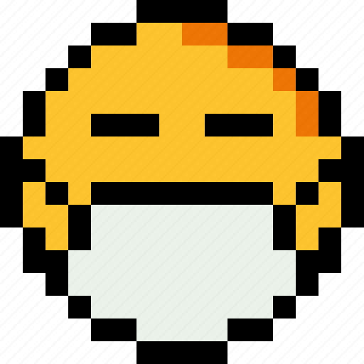 Mask, pixel art, 8 bit, character, emotion, emoticon, emoji icon - Download on Iconfinder