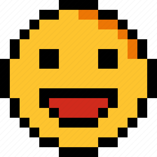 Joy, pixel art, 8 bit, character, emotion, emoticon, emoji icon - Download on Iconfinder