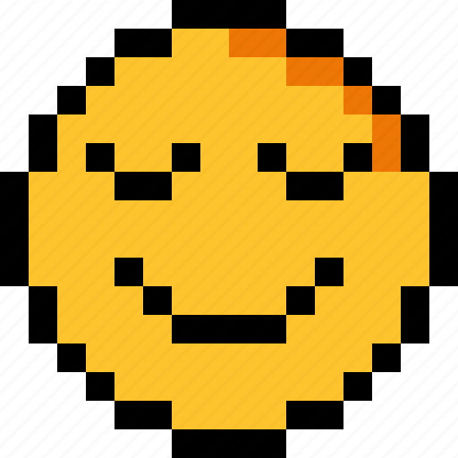Confident, pixel art, 8 bit, character, emotion, emoticon, emoji icon - Download on Iconfinder