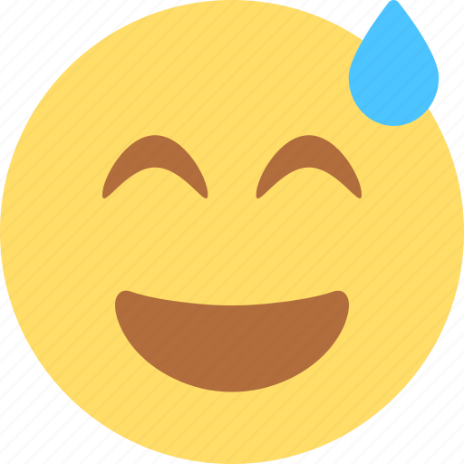 Beam, emoji, emoticon, grin, smiley, sticker, sweat icon - Download on Iconfinder