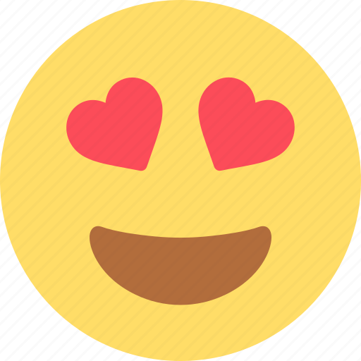 Emoji, emoticon, expression, grin, hearts, smiley, sticker icon - Download on Iconfinder