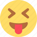emoji, emoticon, emotion, grin, squint, sticker, tongue