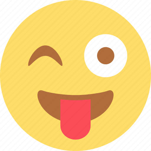 Emoji, emoticon, expression, grin, sticker, tongue, wink icon - Download on Iconfinder